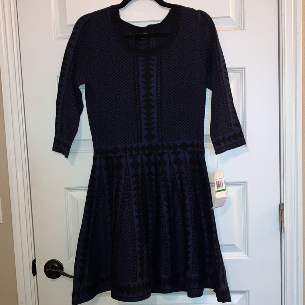 Nina Leonard NWT Fit & Flare Knit Dress.  Sz. L
